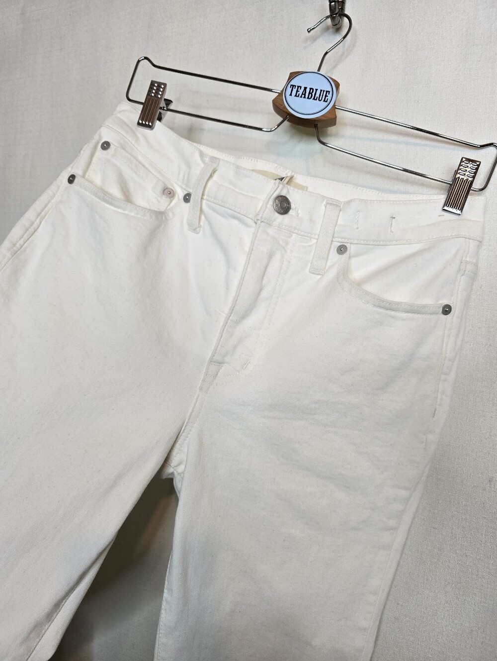 Madewell The Flea Market Flare Jeans In Tile White 27 - Picture 8 of 16